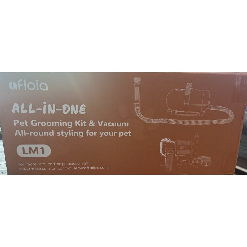 Afloia Pet Grooming Kit, Vacuum & Clippers Nail Trimmer & Brush-Open box New